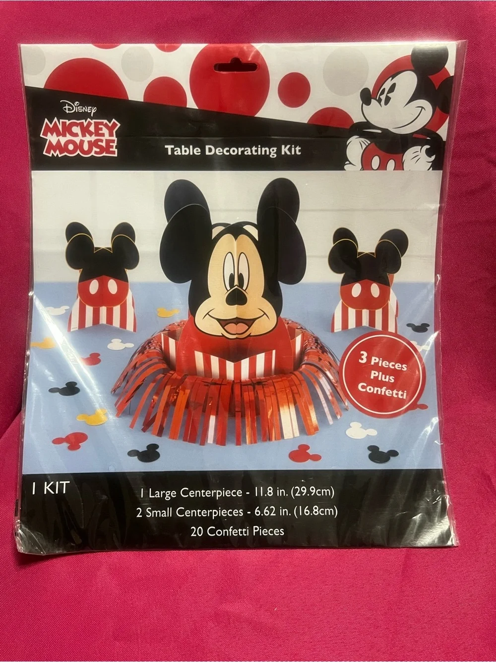 Disney Mickey Mouse Red and White Polka Dot Party Decor Kit